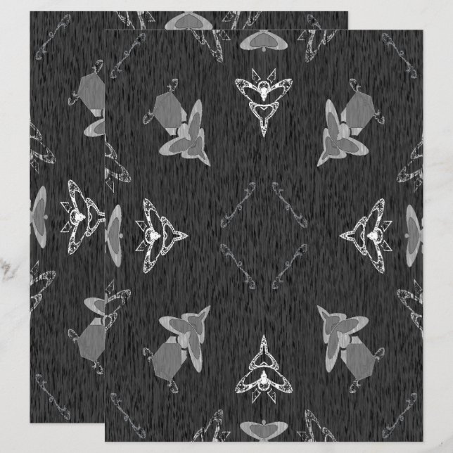 2-Sided Flying High in B&W Scrapbook Paper (Front/Back)