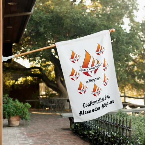 2_sided Gifts of the Holy Spirit Confirmation House Flag