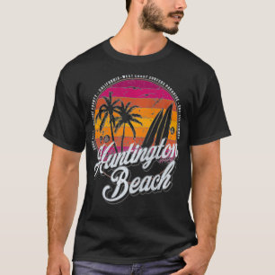 2 Sided Huntington Beach Surf City California Vint T-Shirt