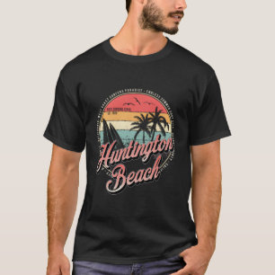 2 Sided Huntington Beach Surf City California Vint T-Shirt