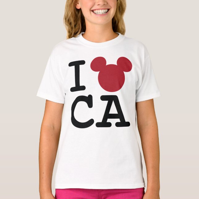 2 Sided I Love Mickey | California Family Vacation T-Shirt (Front)