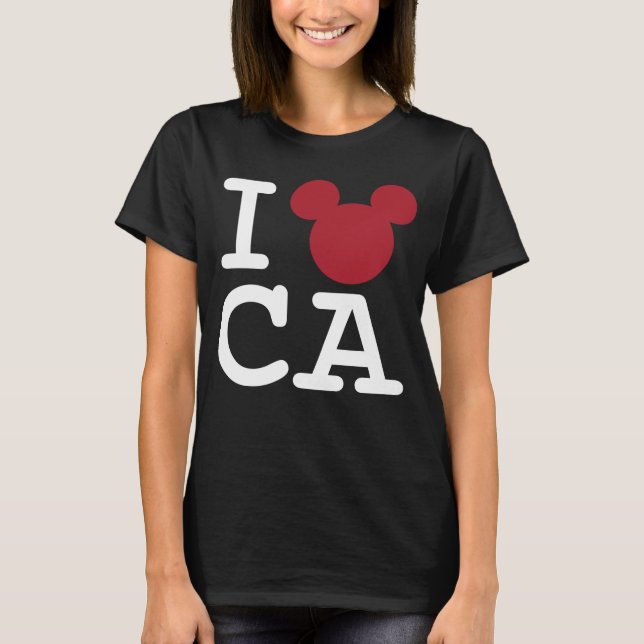 2 Sided I Love Mickey | California Family Vacation T-Shirt (Front)