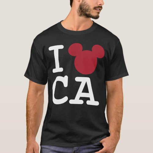 2 Sided I Love Mickey  California Family Vacation T_Shirt