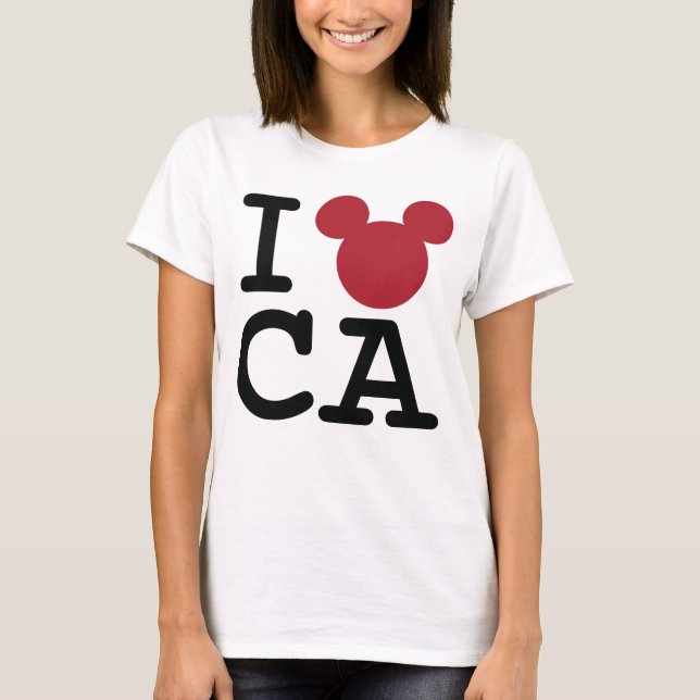2 Sided I Love Mickey | California Family Vacation T-Shirt (Front)