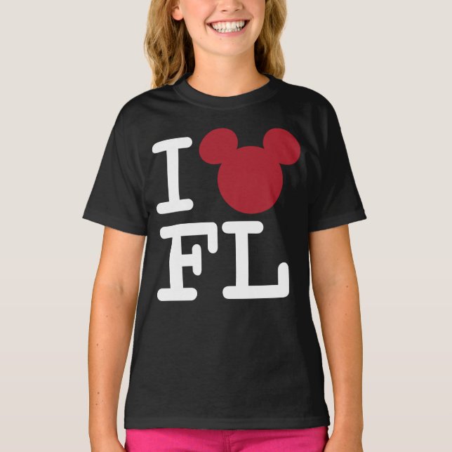 2 Sided I Love Mickey | Florida Family Vacation T-Shirt (Front)