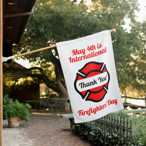 2_sided International Firefighters Day House Flag