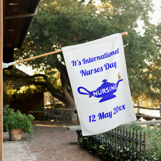 2-sided International Nurses Day House Flag (In SItu)