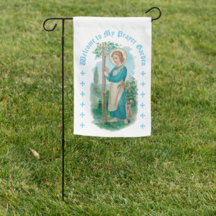 2-sided Jesus the Heavenly Gardener with Sapling Garden Flag