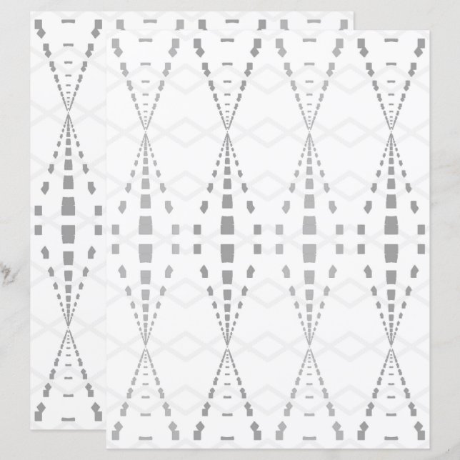 2-Sided Ley Lines Lt Grayscale Scrapbook Page (Front/Back)