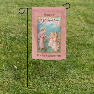 2-sided Little Angels Greet the SHJ with Roses Garden Flag