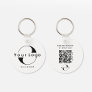 2 sided Logo & QR Code on Clean Company Business K Keychain