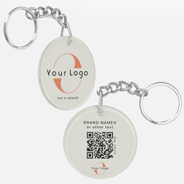 2 sided Logo & QR Code on Green Company Business Keychain (Creator Uploaded)