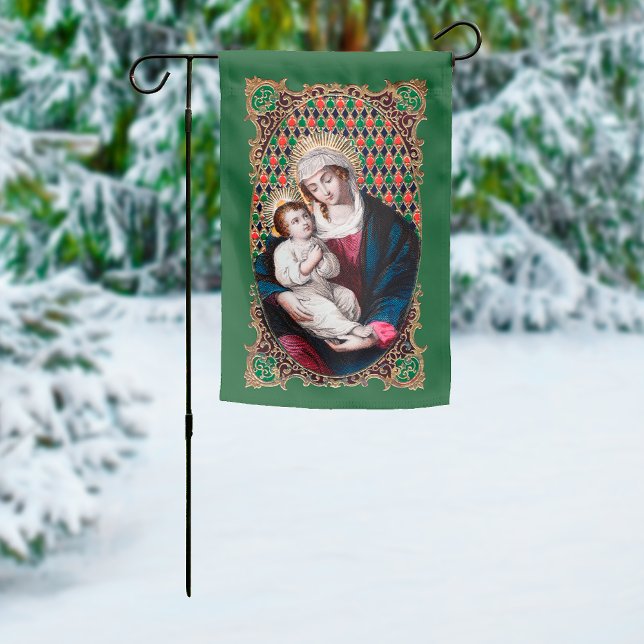 2-sided Madonna & Child Christmas  Garden Flag (Creator Uploaded)