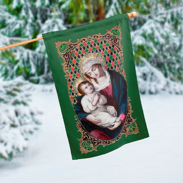2-sided Madonna & Child Christmas  House Flag (Creator Uploaded)