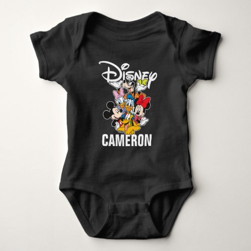 2 Sided Mickey  Friends _ Family Vacation Baby Bodysuit