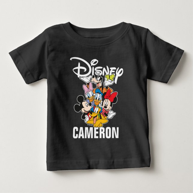 2 Sided Mickey & Friends - Family Vacation Baby T-Shirt (Front)