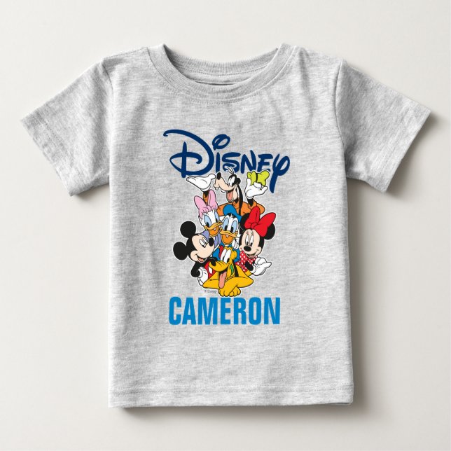 2 Sided Mickey & Friends - Family Vacation Baby T-Shirt (Front)