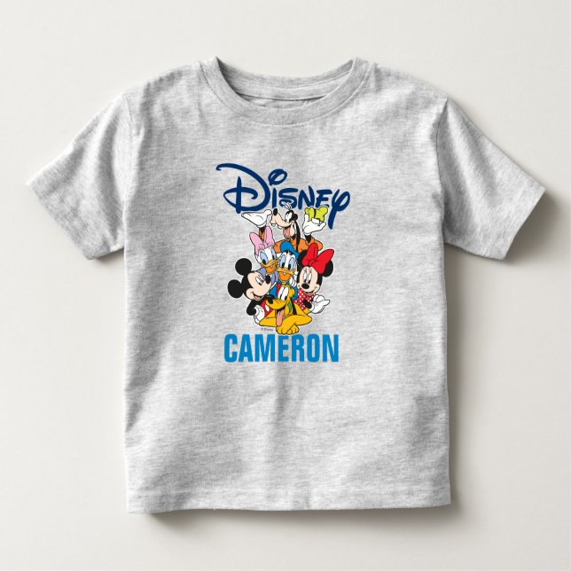 2 Sided Mickey & Friends - Family Vacation Toddler T-shirt (Front)