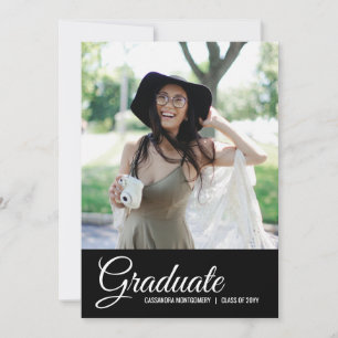 2-Sided Minimalistic Photo Graduation Announcement