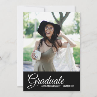 2-Sided Minimalistic Photo Graduation Announcement