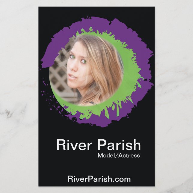 2 sided Model Headshot Cards Models Actors Flyer (Front)