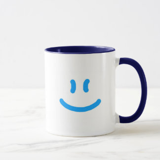 2-Sided More Happy/Smile-Blue Mug