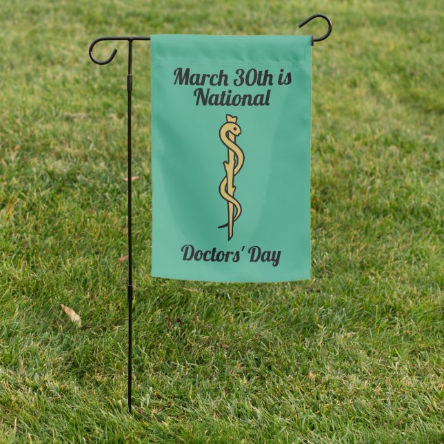 2-sided National Doctors’ Day  Garden Flag (In SItu)