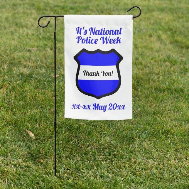 2-sided National Police Week Garden Flag (In SItu)