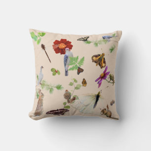 2-sided Nature's Colorful Good Earth whimsical: Throw Pillow