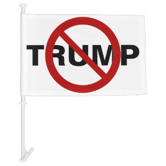 2-Sided No Never Nyet Anti-Donald Trump Car Flag