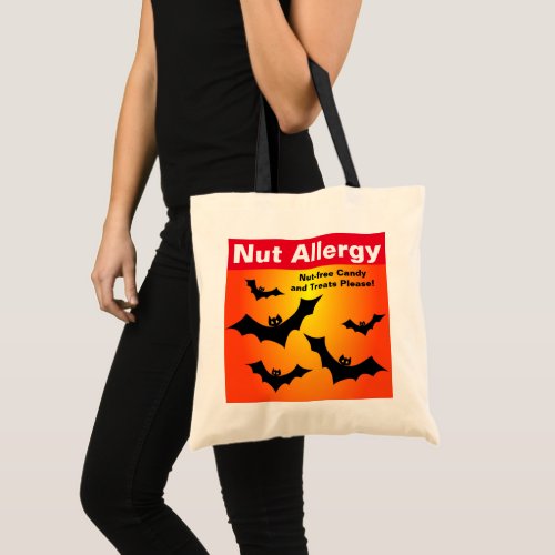 2_Sided Nut Allergy Nut_Free Candy Halloween Treat Tote Bag