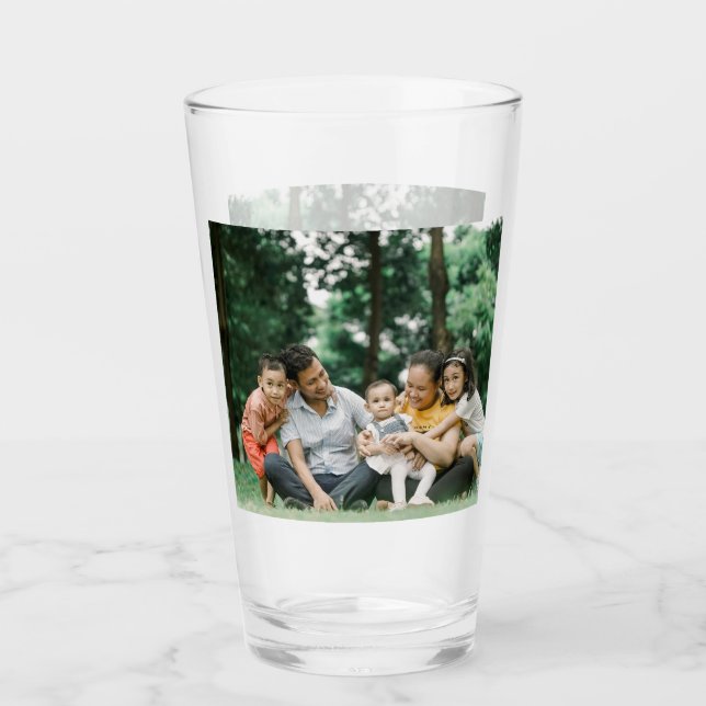 2 Sided Personalized Family Photo Glass (Front)