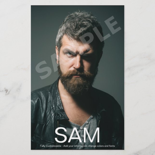 2 sided Photo Actor Comp Zed Card Flyer (Front)