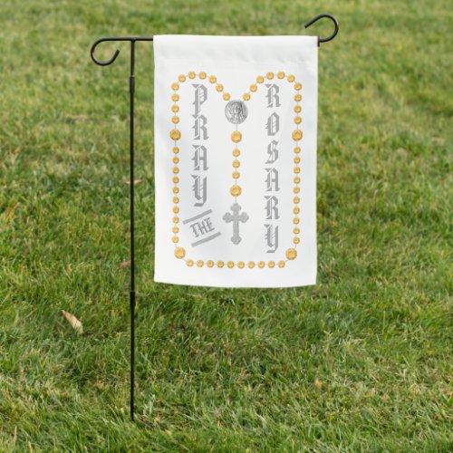 2_sided Pray the Rosary Traditional Glorious Garden Flag