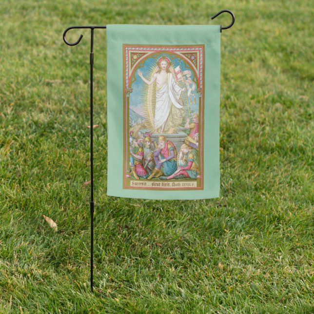 2-sided Resurrection of Christ Jesus (SAU 041) Garden Flag (In SItu)
