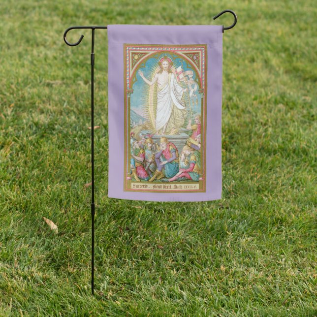 2-sided Resurrection of Christ Jesus (SAU 041) Garden Flag (In SItu)