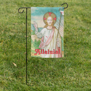 2-sided Risen Christ (Detail; VVP 08) Garden Flag