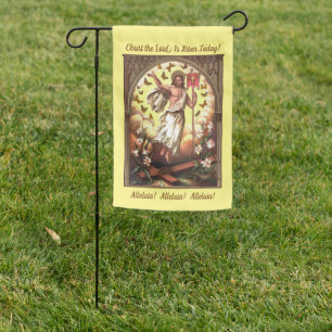 2-sided Risen Christ Flutter of Butterflies Easter Garden Flag