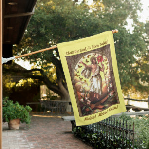 2-sided Risen Christ Flutter of Butterflies Easter House Flag