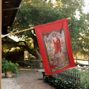 2-sided Risen Christ, Soldiers at the Tomb Easter House Flag