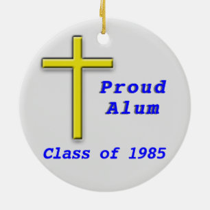 2 sided Saint Alice School Color Patch Ceramic Ornament