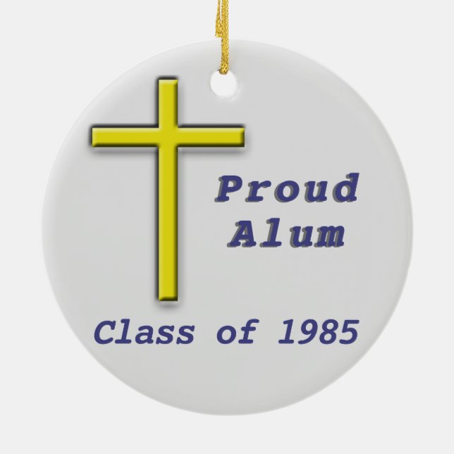 2 sided Saint Alice School Trad Patch Ceramic Ornament (Back)