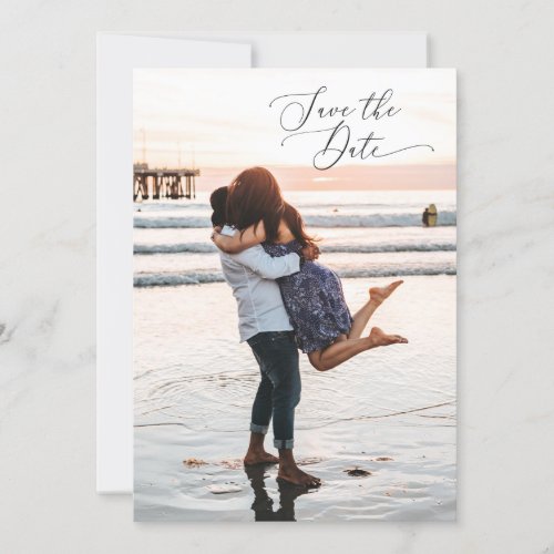 2 Sided Save the Date Photo Card _ minimal