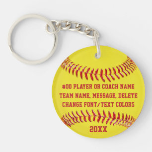 2 Sided, Softball Senior Day Gift Ideas, Softball Keychain