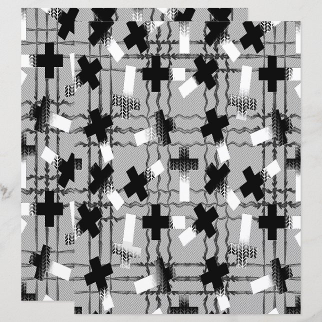 2-Sided Sown in Faith Lt Grayscale Scrapbook Page (Front/Back)