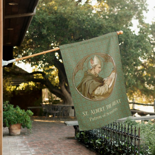 2-sided St. Albert the Great (BK 013) House Flag (In SItu)