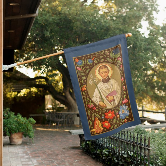 2-sided St. Aloysius Gonzaga (PM 01) House Flag (In SItu)