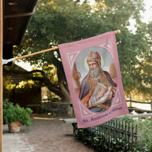 2-sided St. Ambrose of Milan (BEN 001) House Flag
