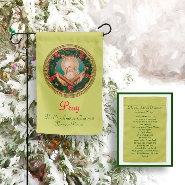 2-sided St. Andrew Christmas Novena Prayer Garden Flag (Creator Uploaded)