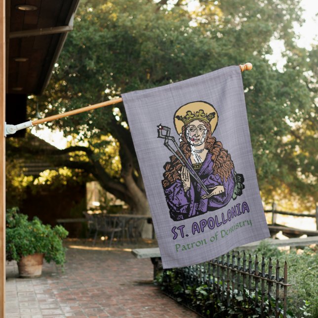 2-sided St. Apollonia, Pulled Tooth (Nuremberg)  House Flag (In SItu)